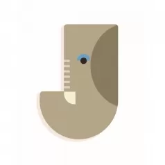 lettera in legno - j