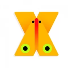 lettera in legno - x