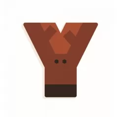 lettera in legno - y
