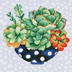 succulent bowl - diamond dotz intermediate 49299 32x32cm