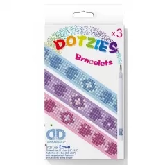 braccialetti cuori - diamond dotz set da 3 braccialetti