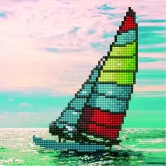 sailboat - diamond dotz beginner 50465 20,32 x 20,32cm