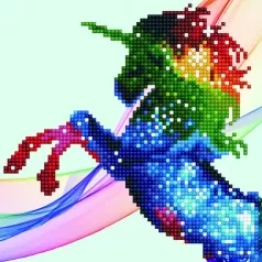 rainbow ombre unicorn - diamond dotz beginner 50484 20,32 x 20.32cm