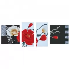 art deco poppies - diamond dotz advanced dd14.002 142x50cm