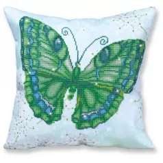 papillon vert - diamond dotz advanced dd16.008 cuscino 45x45cm