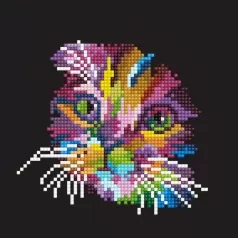 colorful cat - diamond dotz beginner 50460 20,32x20,32cm