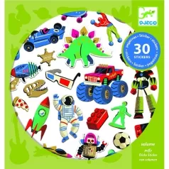 retro toys - 30 stickers in rilievo