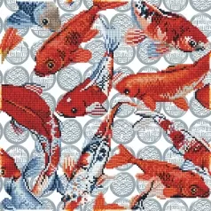 koi mosaic - diamond dotz intermediate dd9.051 41x41cm