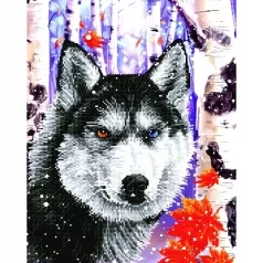 forest wolf - diamond dotz intermediate dd10.040 40x50cm