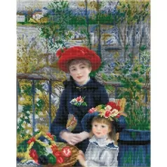 two sisters on the terrace apres renoir - diamond dotz intermediate dd10.039 42x52cm