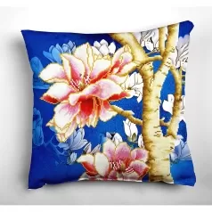 magnolias on blue 2 - diamond dotz advanced dd16.014 cuscino 45x45cm