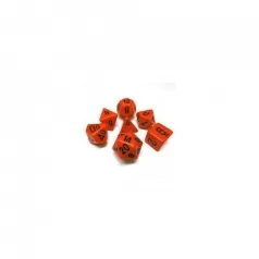 opaque arancione/nero - set di 7 dadi poliedrici