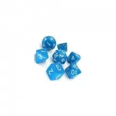 opaque azzurro/bianco - set di 7 dadi poliedrici