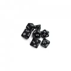 opaque nero/bianco - set di 7 dadi poliedrici