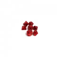 opaque rosso/nero - set di 7 dadi poliedrici