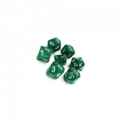 opaque verde/bianco - set di 7 dadi poliedrici