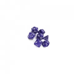 opaque viola/bianco - set di 7 dadi poliedrici