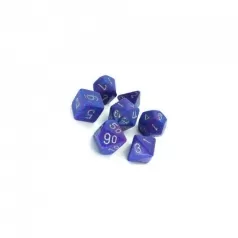 speckled viola e blu/argento - set di 7 dadi poliedrici