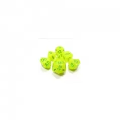 vortex giallo elettrico/verde - set di 7 dadi poliedrici