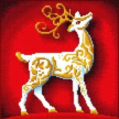 reindeer - diamond dotz intermediate 51141 30,5x30,5cm