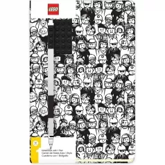 notebook mattoncino nero 4x6 piu penna gel nera