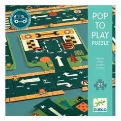 pop to play strade - puzzle 21 pezzi