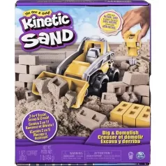 kinetic sand - cantiere con veicolo 2 in 1 454g