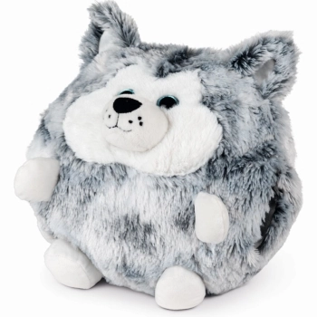 peluche scaldamani - husky 30cm