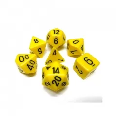 opaque giallo/nero - set di 7 dadi poliedrici