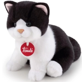 gatto brad bianco e nero - peluche 20cm