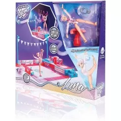 team gem le magiche ginnaste - playset volteggio con pedana e luna ginnasta esclusiva