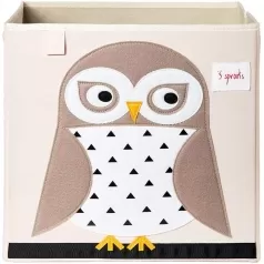 contenitore portaoggetti gufo bianco - compatibile con scaffali ikea kallax e eket