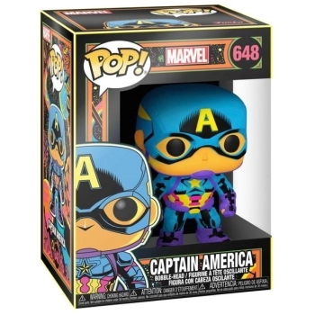 marvel - captain america black light 9cm - funko pop 648