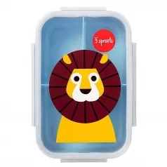 porta pranzo bento a 3 scomparti - leone blu