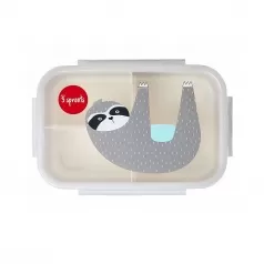 porta pranzo bento a 3 scomparti - bradipo grigio