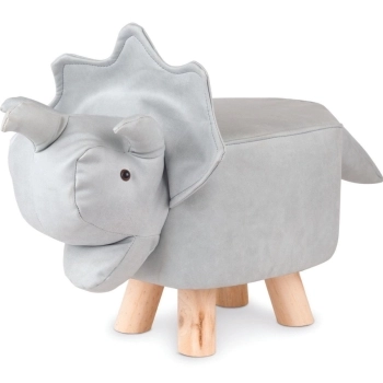 pouff dinosauro grigio 30x30x50cm
