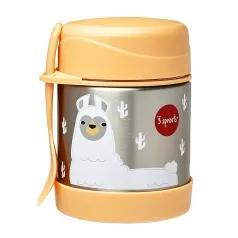 thermos porta cibo in acciaio inossidabile con cucchiaio e forchetta, 350 ml - lama pesca