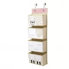 organizer da muro con ganci, 4 tasche - lama bianco