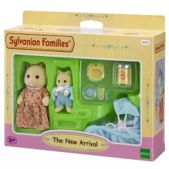 mamma gatto e bebe con set nascita