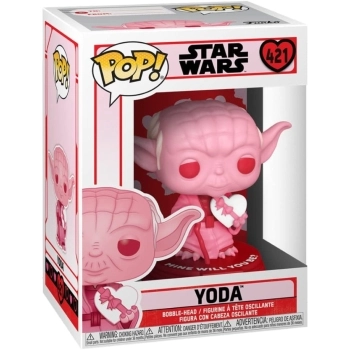 star wars: valentines - yoda with heart - funko pop 421