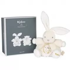 peluche patapouf coniglio musicale crema 18cm