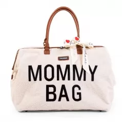 mommy bag borsa fasciatoio - 55 x 30 x 40 cm - teddy panna - include materassino per il cambio!