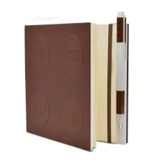 notebook quaderno con 1 penna - colore marrone