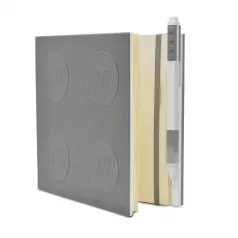 notebook quaderno con 1 penna - colore grigio