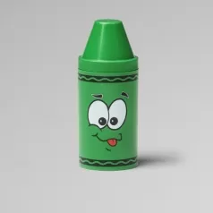tip mini storage verde - set con 6 pastelli a cera e rotolino di carta
