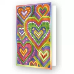 biglietto d'auguri - diamond dotz heart mosaic