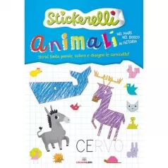animali nel mare, nel bosco e in fattoria. stickerelli. con adesivi. ediz. a colori