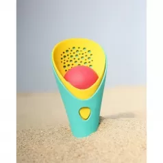 cuppi - doppio cono blu con pallina rossa per scavare in spiaggia