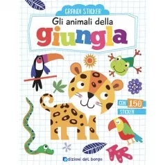 gli animali della giungla. con adesivi. ediz. a colori