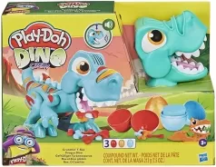 play-doh dino crew - crunchin' t-rex con 3 colori